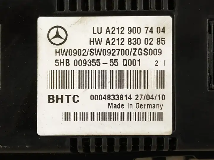 Mercedes-Benz E W212 (2009 - 2016) Блок управления климат-контролем — фото 7
