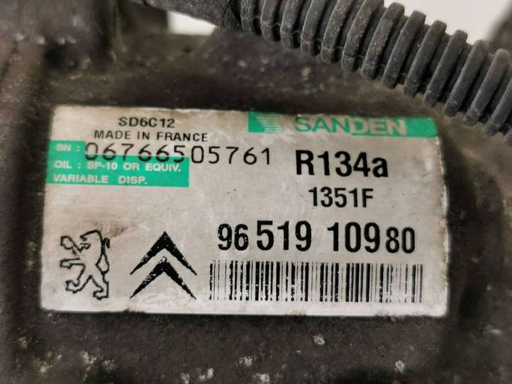 Peugeot 207 (2006 - 2009)  9651910980 Компрессор (насос) кондиционера воздуха