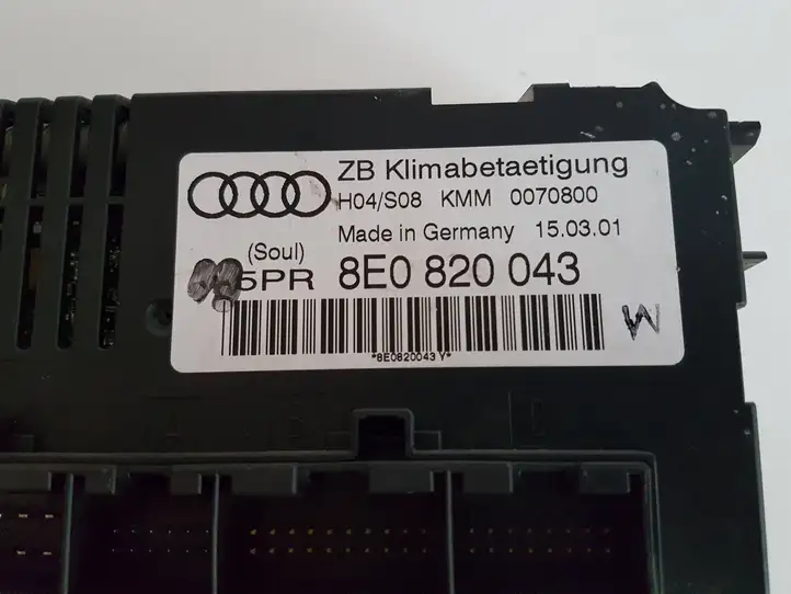 Audi A3/S3 8P (2008 - 2013) 8E0820043 Блок управления климат-контролем — фото 3