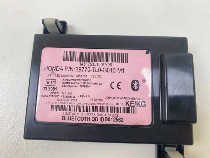 Honda Accord (2008 - 2016) 39770TL0G010M1 Bluetooth модуль — фото 2