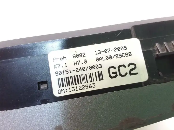 Opel Astra (2004 - 2009)  13122963 Блок управления кондиционера воздуха / климата/ печки (в салоне)