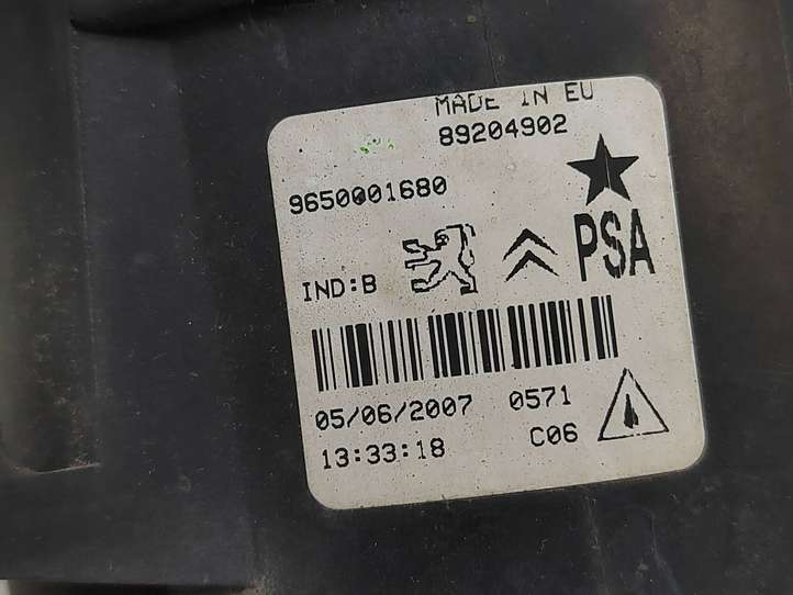 Peugeot 207 (2006 - 2009)  9650001680 Передняя противотуманная фара