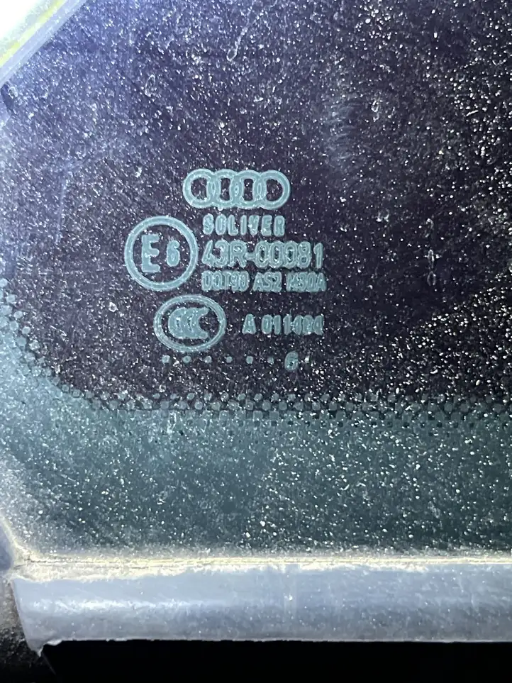 Audi A6 S6 C6 4F (2004 - 2008) Заднее боковое стекло — фото 2