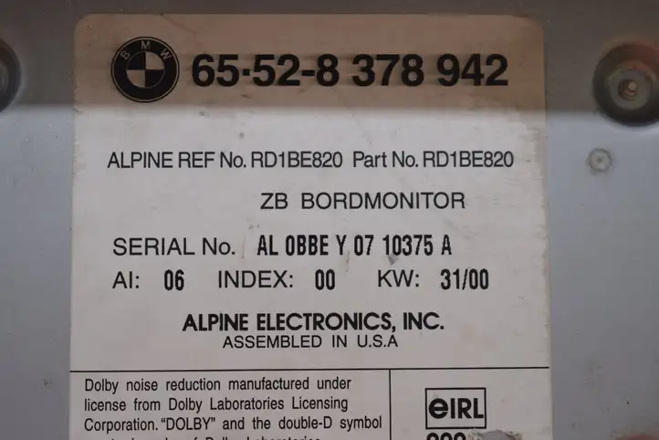 BMW X5 E53 (1999 - 2006)  8378942 Радио/ проигрыватель CD/DVD / навигация