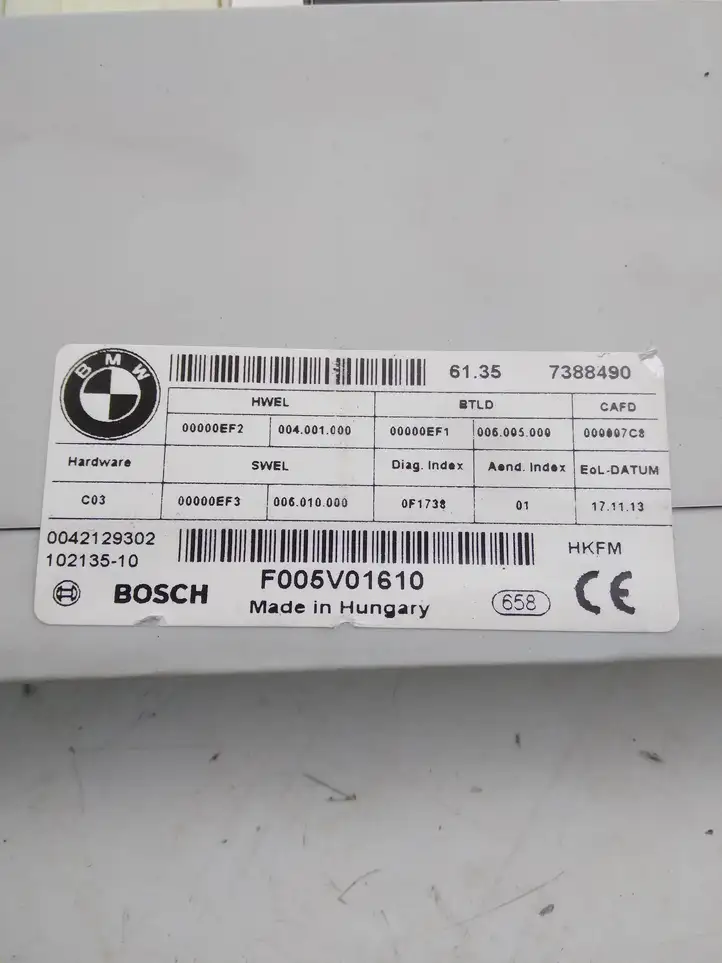 BMW 3 F30 F35 F31 (2012 - 2018) 61357388490 Прочие блоки управления — фото 4