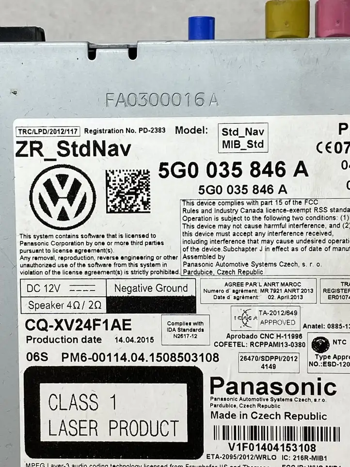 Volkswagen Golf VII (2013 - 2019) 5G0035846 Магнитола / мультимедийная система — фото 5