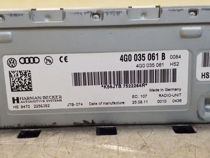 Audi Q5 SQ5 (2008 - 2012) 4G0035061B Магнитола / мультимедийная система — фото 2