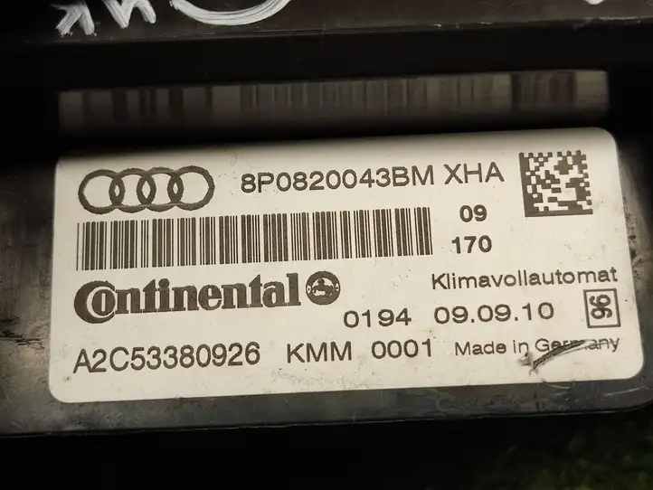 Audi A3/S3 8P (2008 - 2013) 8P0820043BM Блок управления климат-контролем — фото 2