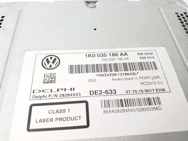 Volkswagen Golf VI (2009 - 2013) 1K0035186AA Магнитола / мультимедийная система — фото 4