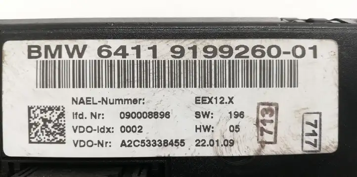 BMW 1 E81 E87 (2004 - 2011) 9199260 Управление климат контролем — фото 3