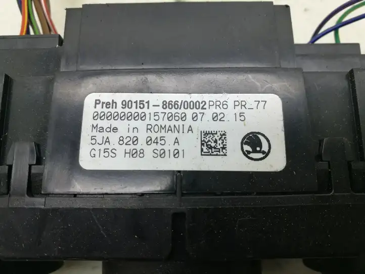 Skoda Rapid (NH) (2012 - 2019) 5JA820045A Управление климат контролем — фото 3