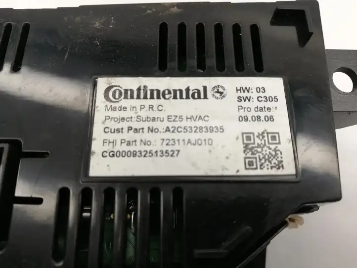 Subaru Outback (2009 - 2014)  A2C53283935 Управление климат контролем