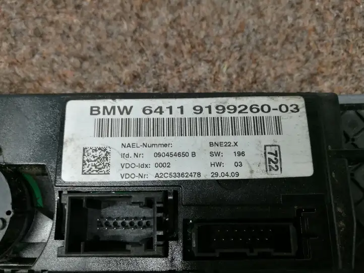 BMW 3 E90 E91 (2005 - 2012) 9199260 Управление климат контролем — фото 3