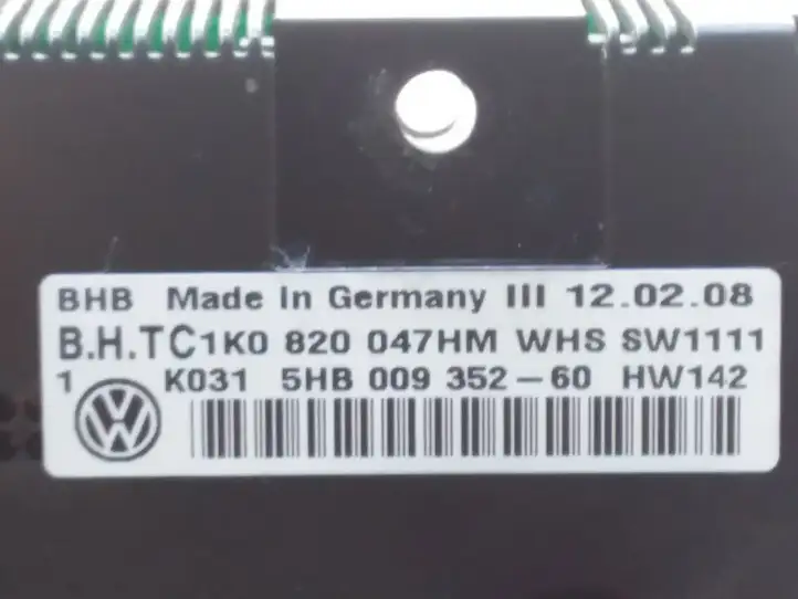 Volkswagen PASSAT B6 (2005 - 2010) 1K0820047HM Управление климат контролем — фото 5