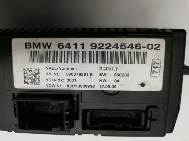 BMW 3 E92 E93 (2005 - 2014) 9224546 Управление климат контролем — фото 5