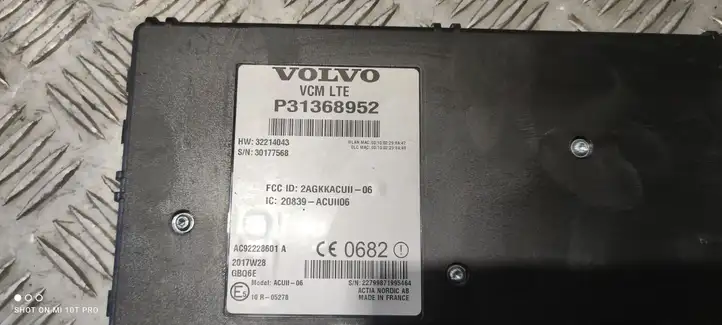 Volvo S90, V90 (2016 - 2020) 31368952 Прочие блоки управления — фото 3