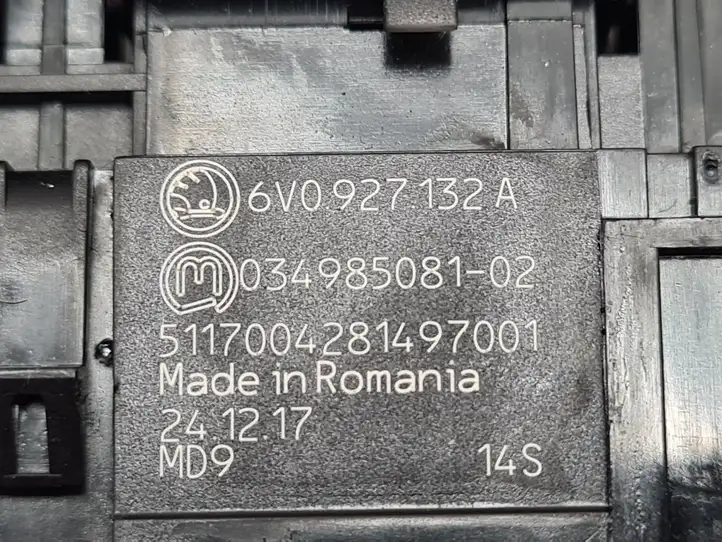 Skoda Fabia Mk3 (NJ) (2015 - 2021) 6V0927132A Другие включатели / ручки/ переключатели — фото 2