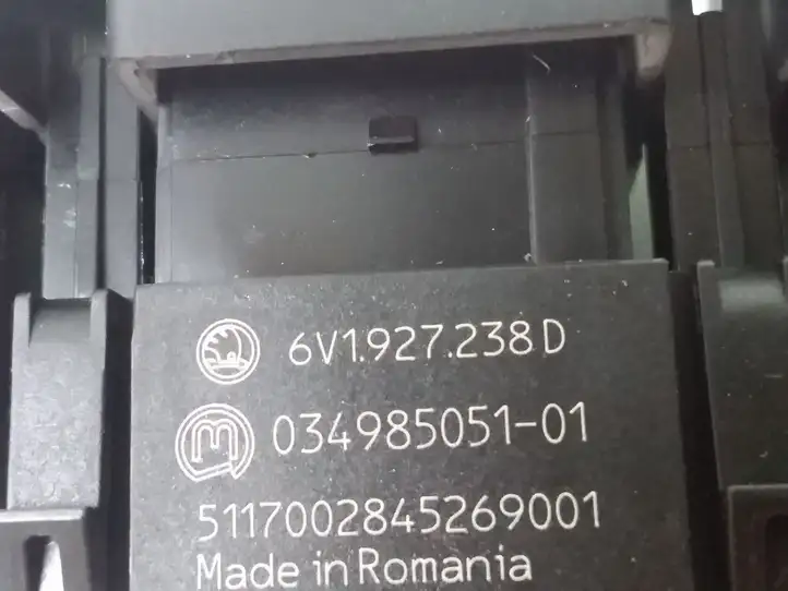 Skoda Fabia Mk3 (NJ) (2015 - 2021) 6V1927238D Другие включатели / ручки/ переключатели — фото 3