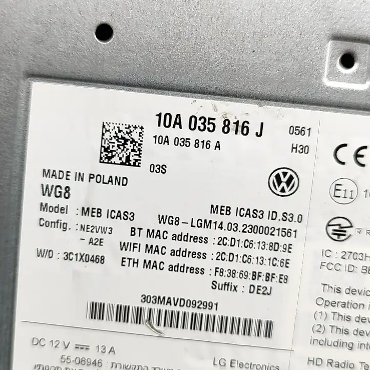 Volkswagen ID.5 (2022 - ) 10A035816J Блок навигации GPS — фото 6
