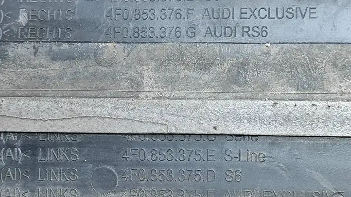 Audi A6 S6 C6 4F (2008 - 2011) 4F0853374J Внутренняя отделка переднего порога — фото 4