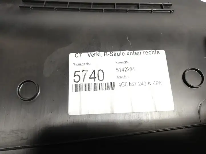 Audi A6 Allroad C7 (2012 - 2014) 4G0867240 Верхняя обшивка стойки B — фото 4