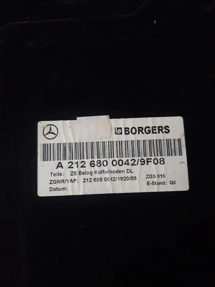 Mercedes-Benz CLS C218,X218 (2011 - 2017) A2126800042 Коврик багажника — фото 5