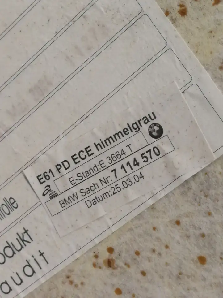 BMW 5 E60 E61 (2004 - 2010) 7114570 Потолочная обшивка — фото 2