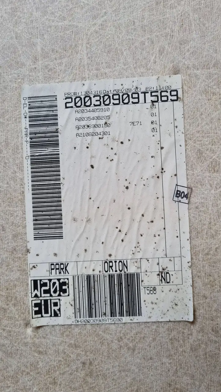 Mercedes-Benz C W203 (2000 - 2007)  A20369001507E71 Потолок