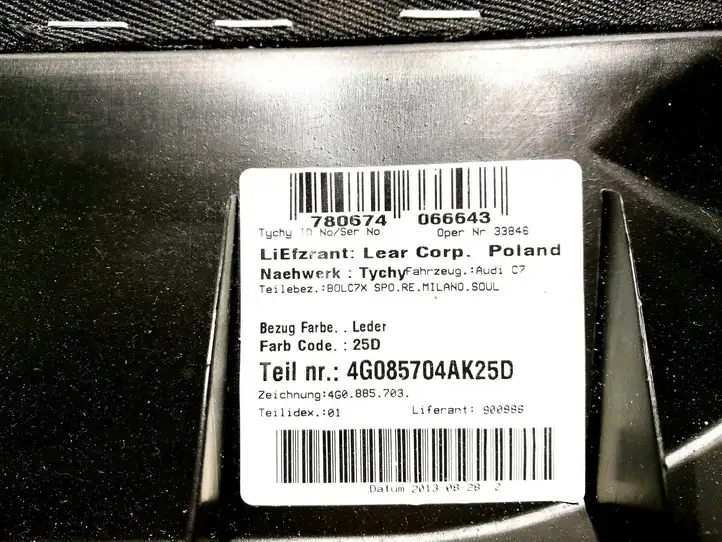 Audi A6 Allroad C7 (2012 - 2014) 4G085704AK Заднее сиденье — фото 2
