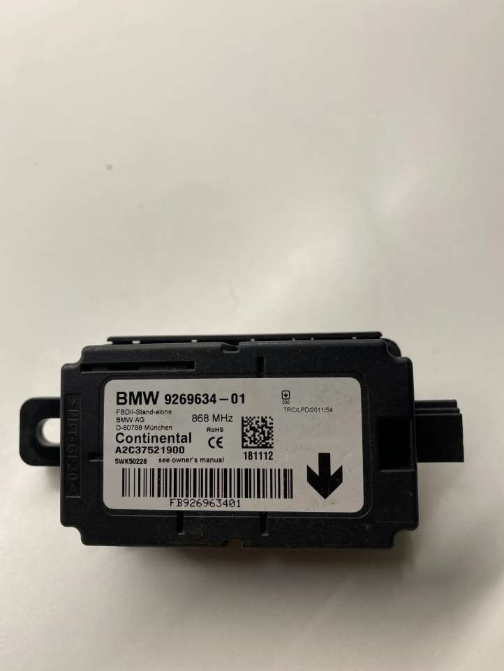 9269634 BMW 3 F30 F35 F31 Signalizacijos valdymo blokas