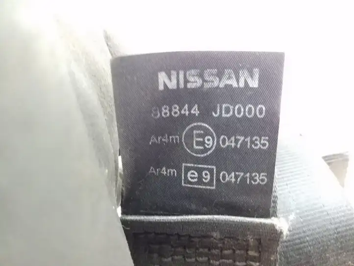 Nissan Qashqai (2006 - 2010) 88844JD000 Задний ремень безопасности — фото 2