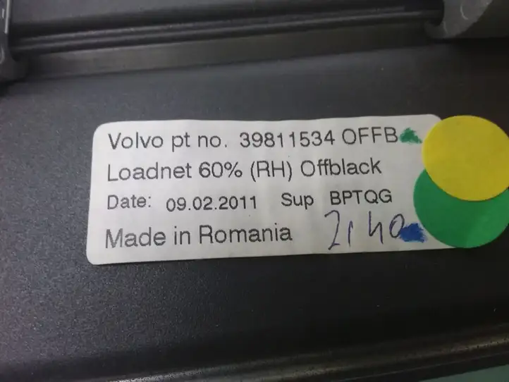 Volvo V60 (2013 - 2018) 39811534 Шторка багажника (сетка) — фото 3