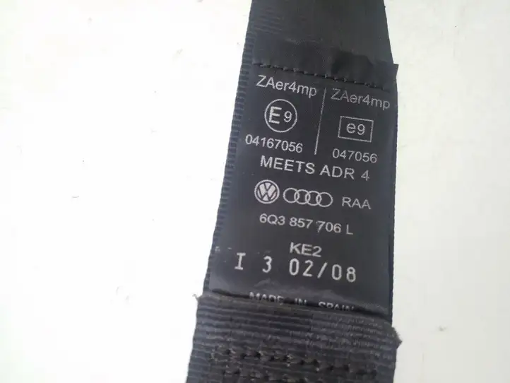Volkswagen Polo (2005 - 2009) 6Q3857706L Передний ремень безопасности — фото 3