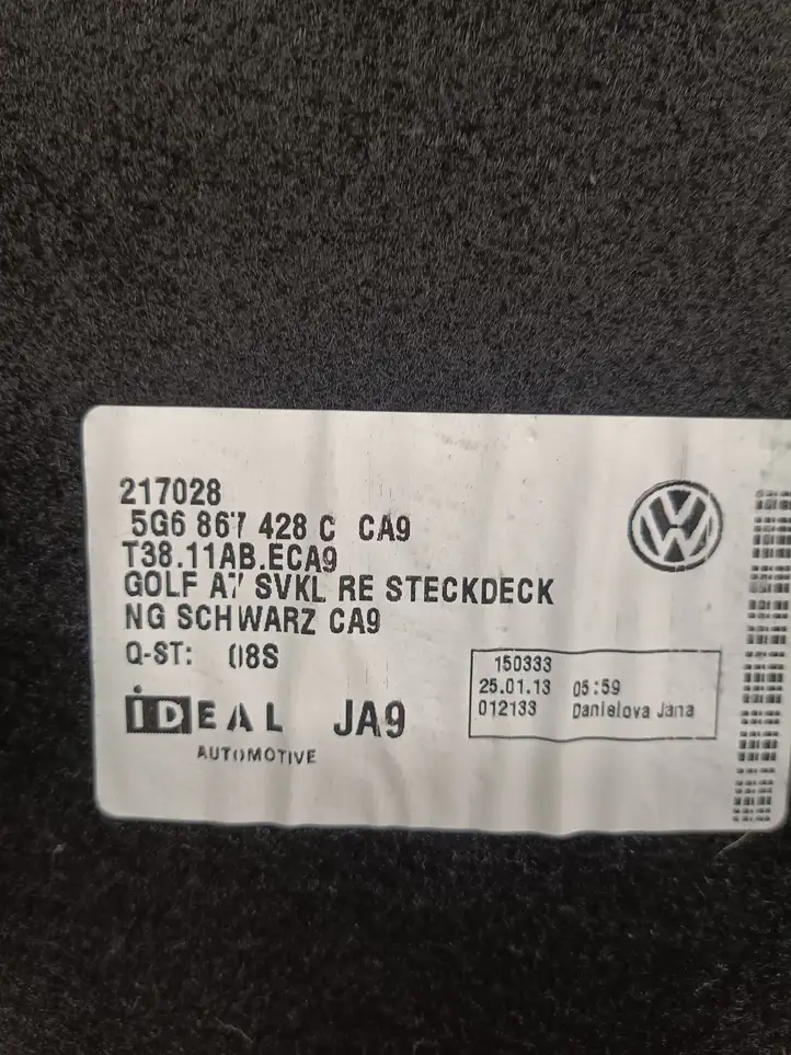 Volkswagen Golf VII (2013 - 2019) 5G6867428C Боковая обшивка багажника — фото 2