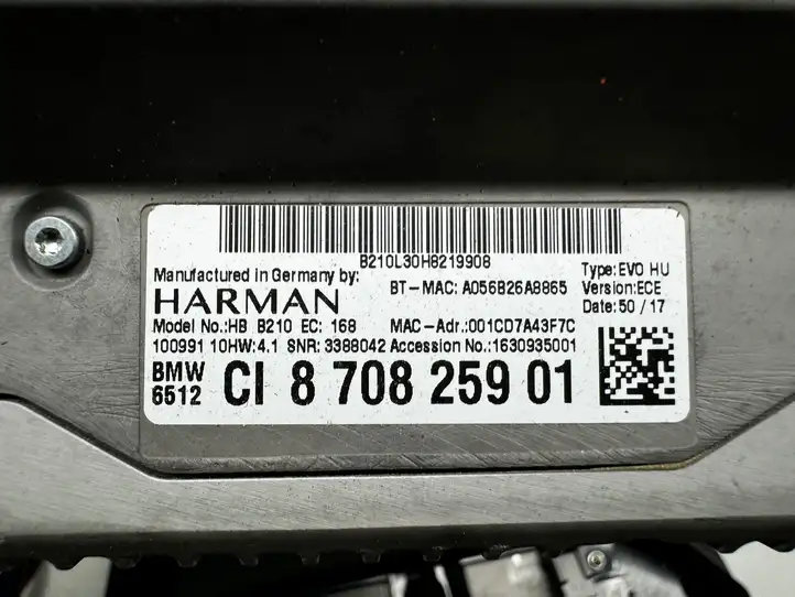 BMW 5 G30 G31 (2016 - ) 8708259 Магнитола / мультимедийная система — фото 6