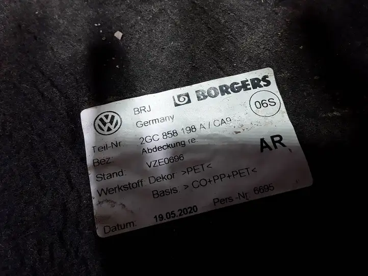 Volkswagen T-Roc (2017 - ) 2GC858198A Боковая обшивка багажника — фото 4