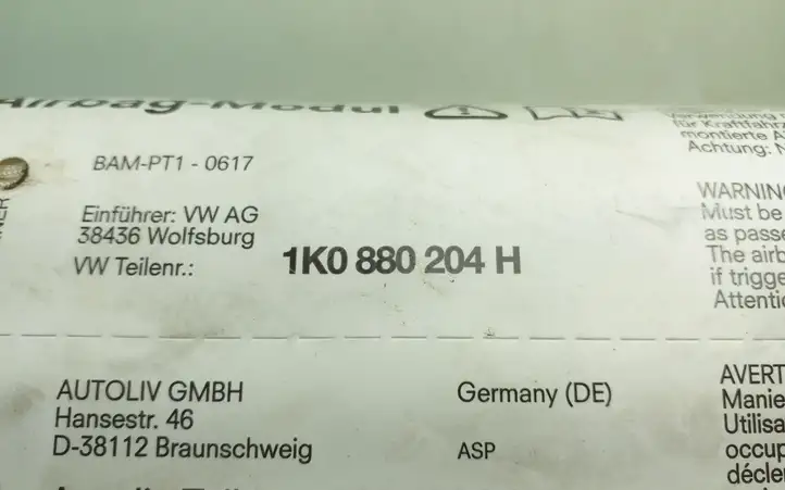 Volkswagen Golf V (2003 - 2009) 1K0880204H Подушка безопасности пассажира — фото 4