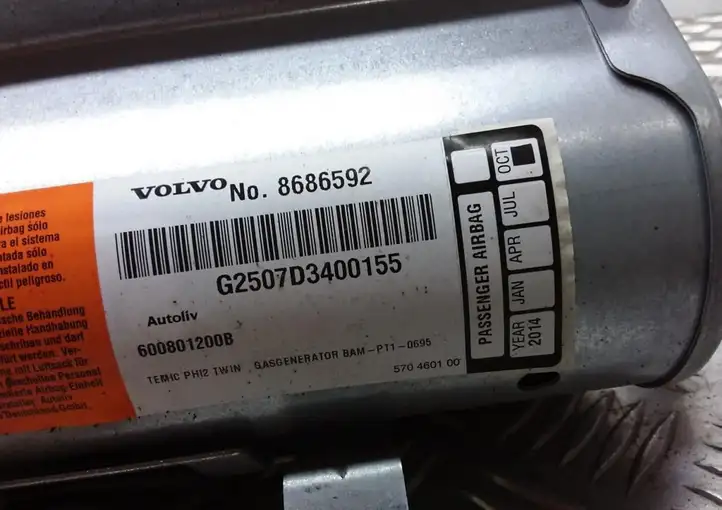 Volvo XC90 (2002 - 2006) 8686592 Подушка безопасности пассажира — фото 7