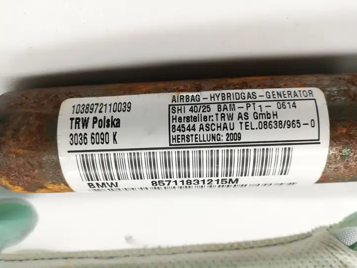BMW 3 E92 E93 (2005 - 2014) 85711831215M Боковая подушка безопасности шторка — фото 4