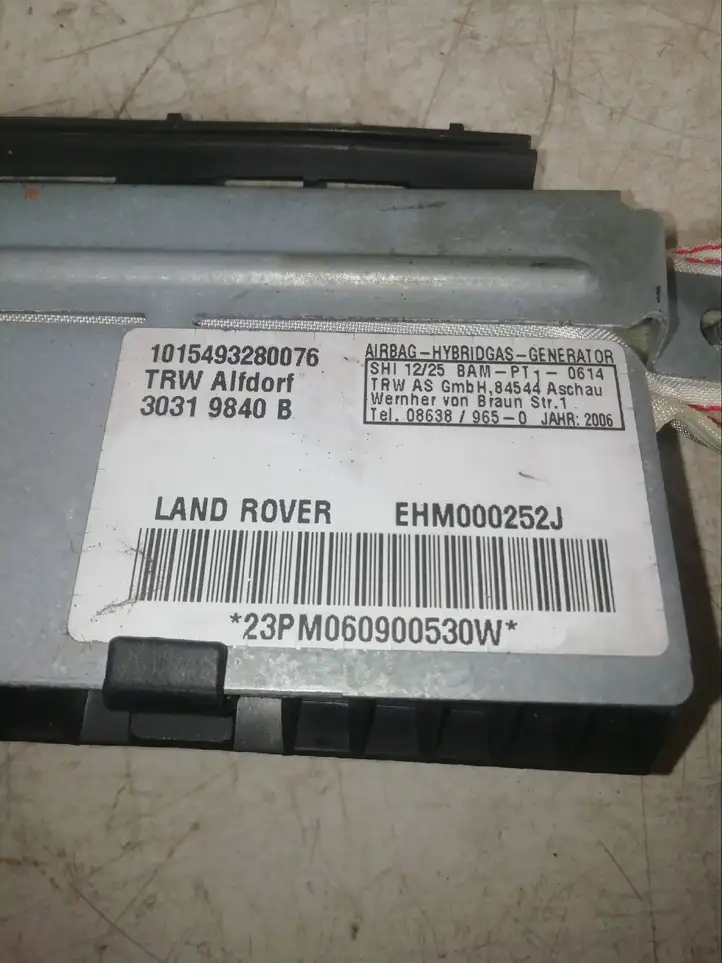 Land Rover Range Rover L322 (2005 - 2009) EHM000252J Боковая подушка безопасности шторка — фото 3