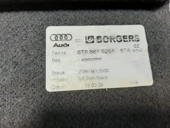Audi A5 8T 8F (2007 - 2011) 8T8861529A Пол багажника — фото 3