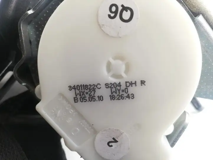 Mercedes-Benz C W204 (2007 - 2014)  34011822C Задний ремень безопасности