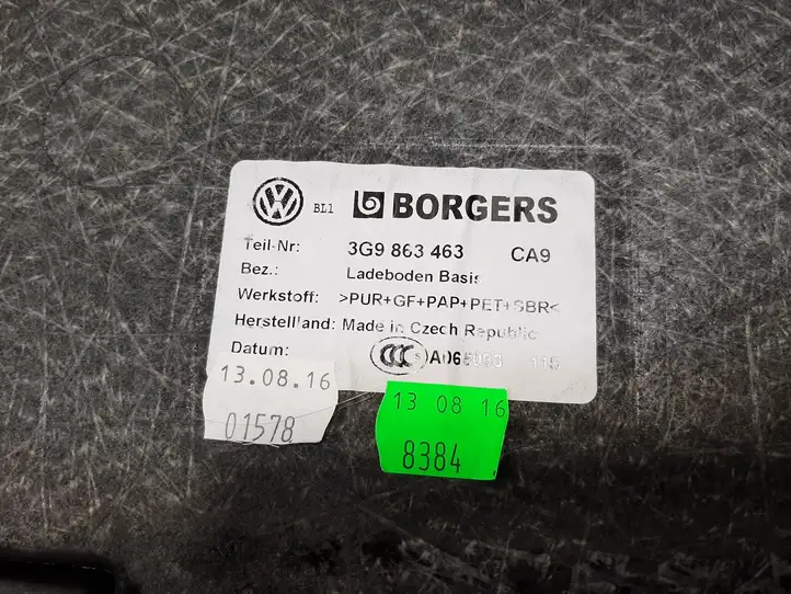 Volkswagen PASSAT B8 (2015 - ) 3G9863463 Пол багажника — фото 4