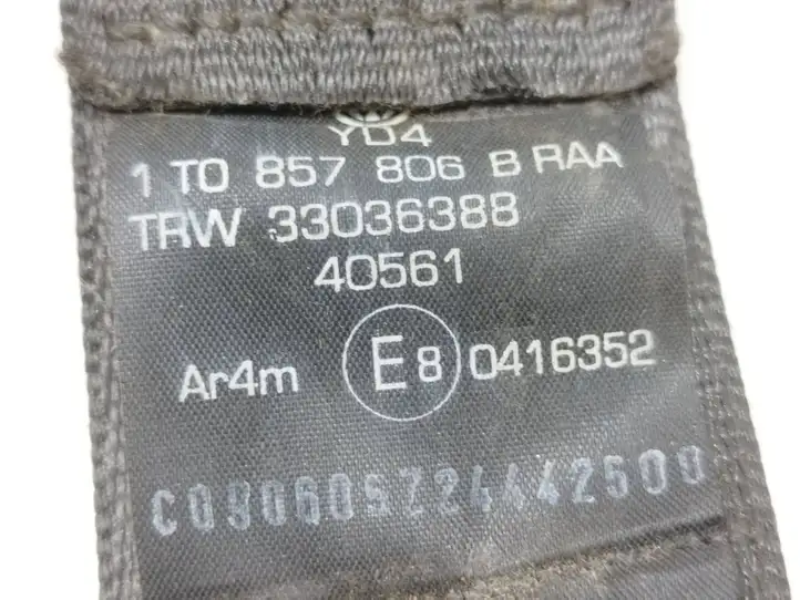 Volkswagen Touran I (2003 - 2010) 1T0857806B Задний ремень безопасности — фото 7