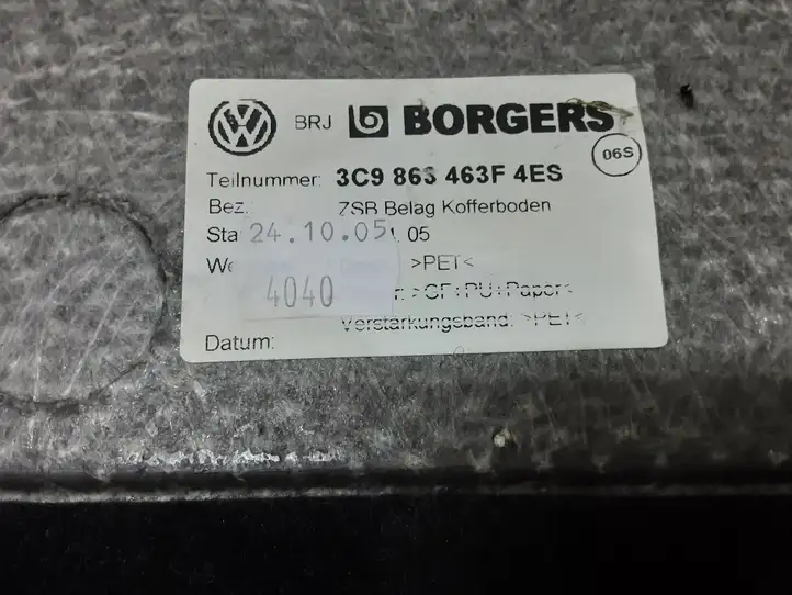 Volkswagen PASSAT B6 (2005 - 2010) 3C9863463F4ES Пол багажника — фото 2