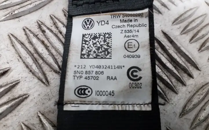 Volkswagen Tiguan (2011 - 2016) 5N0857806 Задний ремень безопасности — фото 4