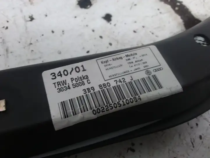 Volkswagen PASSAT B5.5 (2001 - 2005)  3B9880742J Боковая подушка безопастности( (крыша)