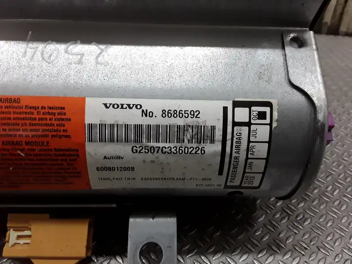 Volvo XC90 (2002 - 2006) 8686592 Подушка безопасности пассажира — фото 2
