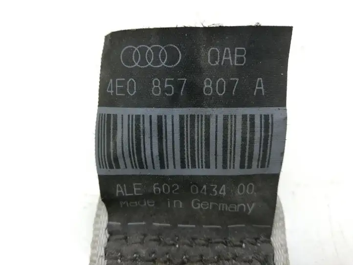 Audi A8 S8 D3 4E (2005 - 2007) 4E0857807A Задний ремень безопасности — фото 4