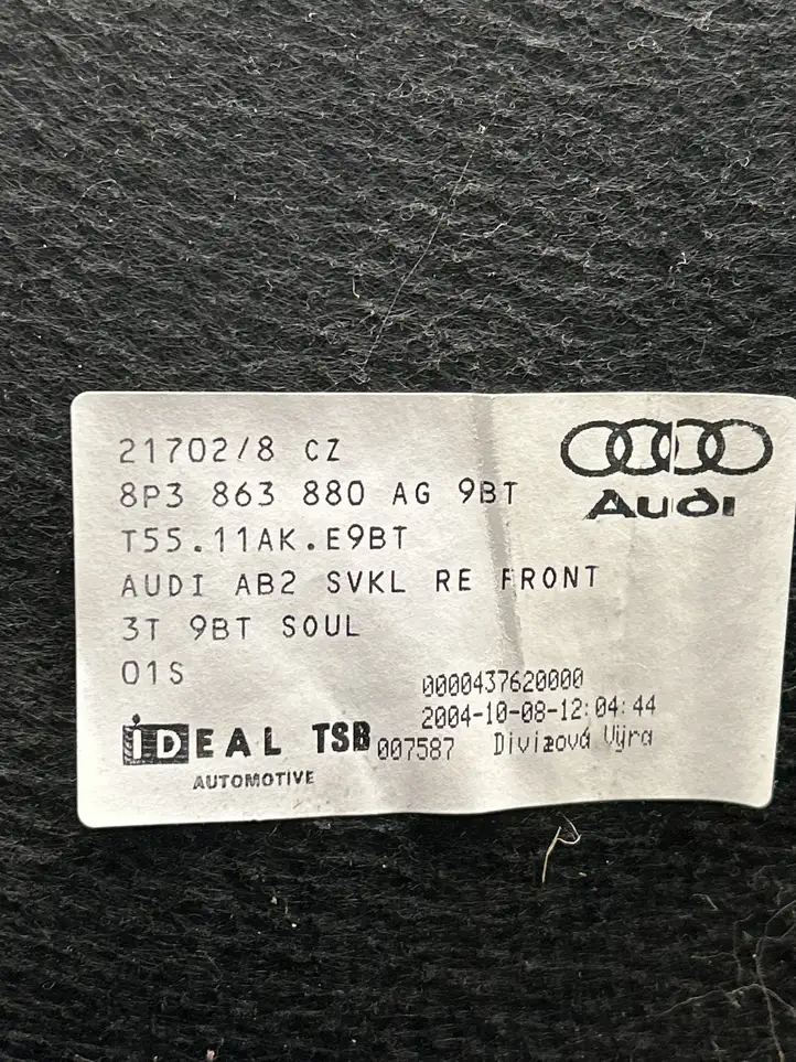 Audi A3/S3 8P (2004 - 2008) 8P3863880AG Задняя боковая обшивка салона — фото 3